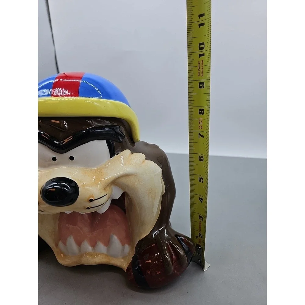 Disney 1993 FOOTBALL TAZ Tasmanian Devil COOKIE JAR Large 10